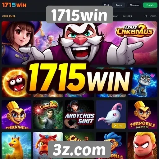 Variedade de jogos disponíveis no 1715win
